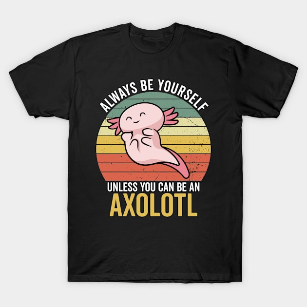 Kawaii Axolotl Shirt Vintage Kids Retro 90s Funny Axolotl T-Shirt by Boneworkshop